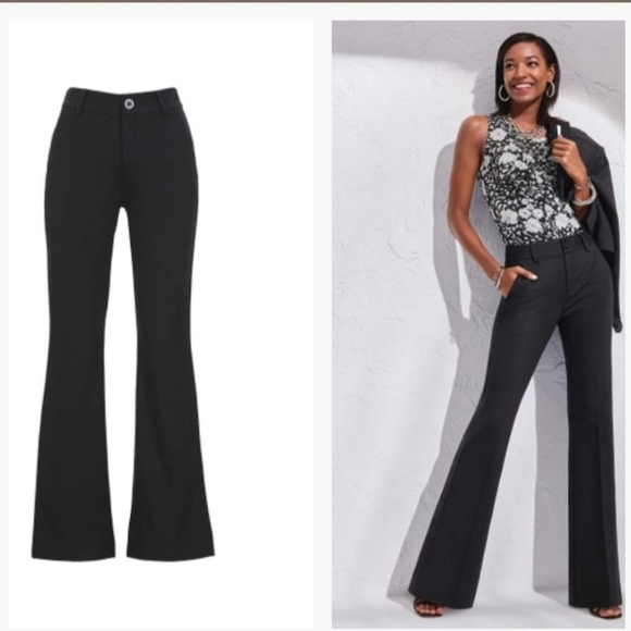 CAbi Pants & Jumpsuits Cabi Black Tie Trouser Size 4 Poshmark